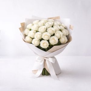 Zarif Beyaz Gül Buketi